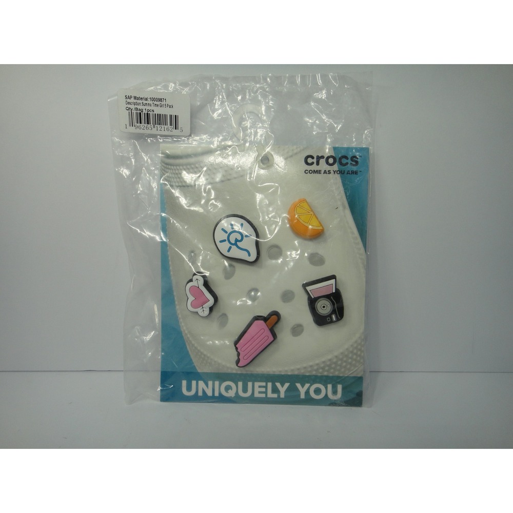 Crocs Jibbitz Summa Time Girl 5 Pack Shoe Charms 10009871 New in Packaging NWT